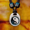 Metal Ice yin yang pendant