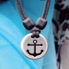 anchor pewter pendant