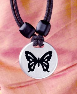 Butterfly pewter pendant