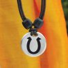 horseshoe pewter pendant